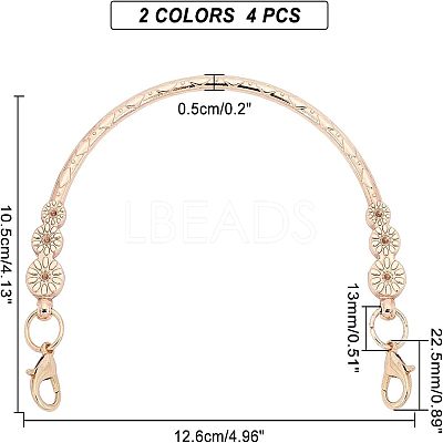 4Pcs 2 Colors Iron Bag Handle FIND-FH0001-97-1