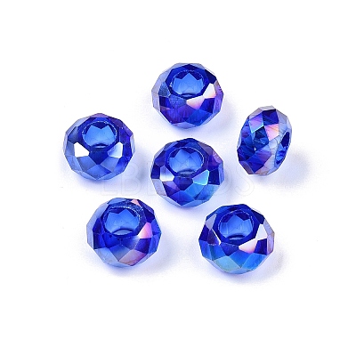 Transparent Glass European Beads GPDL-N005-D14mm-A14-1