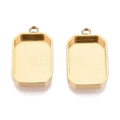 304 Stainless Steel Pendant Cabochon Component STAS-Q113-19D-G-1