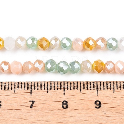 Electroplate Glass Beads Strands GLAA-T023-B16-03-1