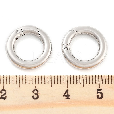 Tarnish Resistant Ring Smooth 304 Stainless Steel Spring Gate Rings STAS-E073-06-C-1