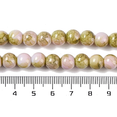 Baking Paint Glass Bead Strands GLAA-H031-01B-06-1