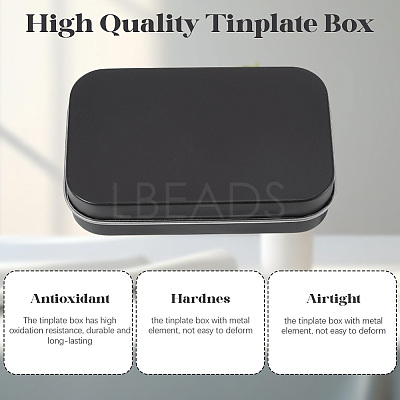 4Pcs Iron Jewelry Storage Boxes with Hinged Lid CON-SP0001-20A-1