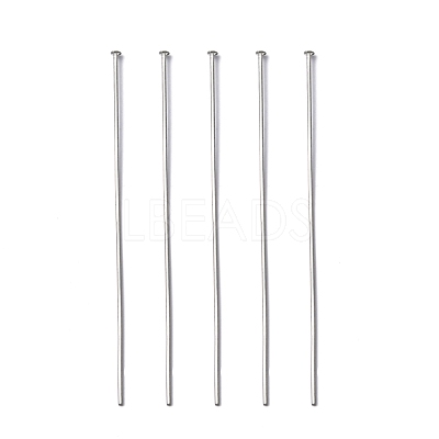 Tarnish Resistant Jewelry Tools and Equipment Decorative Stainless Steel Flat Head Pins X-STAS-E023-0.6x50mm-1
