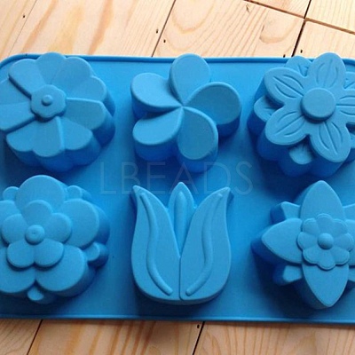Flower DIY Silicone Soap Molds PW-WG44732-01-1