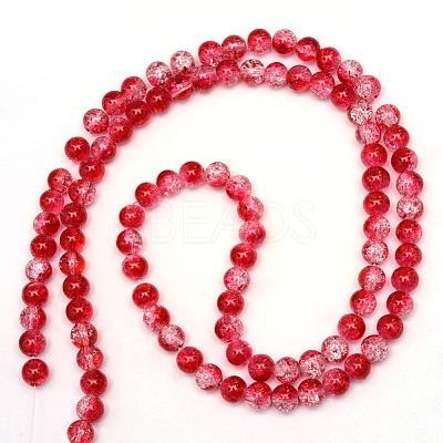 Baking Paint Crackle Glass Beads Strands X-CCG-S001-4mm-15-1