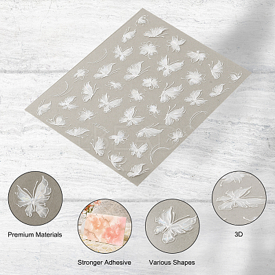 Butterfly Pattern PET Nail Art Stickers MRMJ-WH20017-011A-1