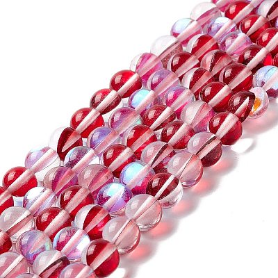 Synthetic Moonstone Beads Strands G-E573-02B-28-1