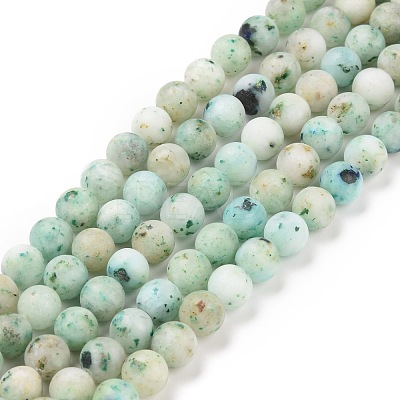 Natural Chrysocolla Beads Strands G-F612-04-8mm-1