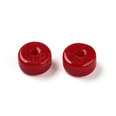 Opaque Solid Color Glass Beads X1-GLAA-N007-6x3mm-A08-1