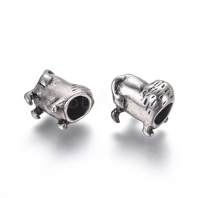 304 Stainless Steel European Beads STAS-I121-14AS-1