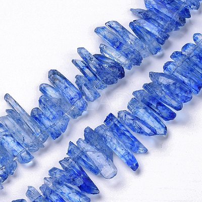 Natural Crackle Quartz Crystal Dyed Beads Strands G-I345-05F-1