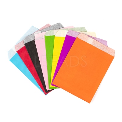80Pcs 8 Colors Eco-Friendly Kraft Paper Bags CARB-LS0001-03-1