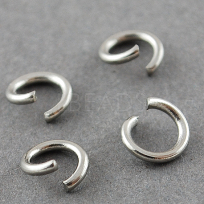 Tarnish Resistant 304 Stainless Steel Open Jump Rings A-STAS-R049-7x1mm-1