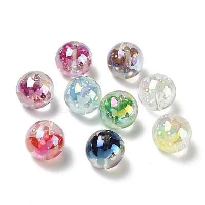 UV Plating Transparent Acrylic Beads AC-CBA6658-02-1