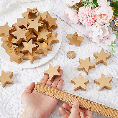 4 Sets Wood Name Card Clip AJEW-FH0009-24A-1