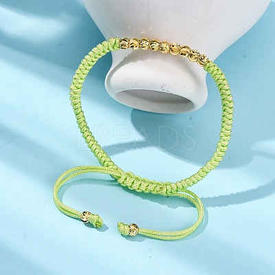 Polyester Cord Braided Bead Bracelets for Women BJEW-L698-01G-02-1