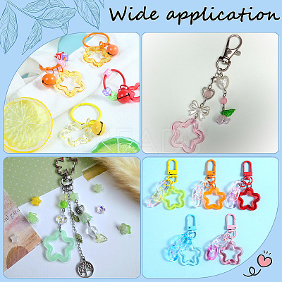100Pcs Transparent Acrylic Pendants TACR-SP0001-33-1