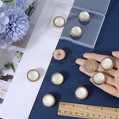 12Pcs ABS Plastic Shank Buttons BUTT-GF0003-47B-1