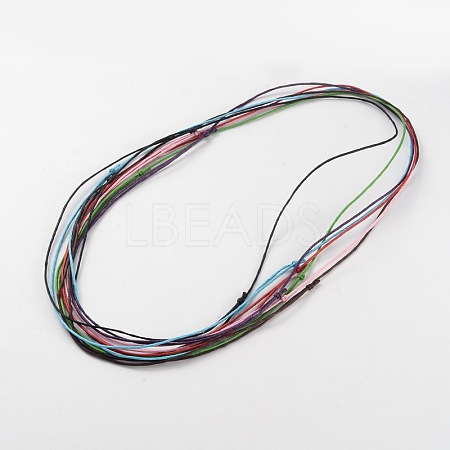 Korea Waxed Cotton Cord Necklace Making NJEW-JN01472-1