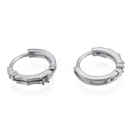Tarnish Resistant 304 Stainless Steel Hoop Earrings Findings LS-STAS-N092-189-1