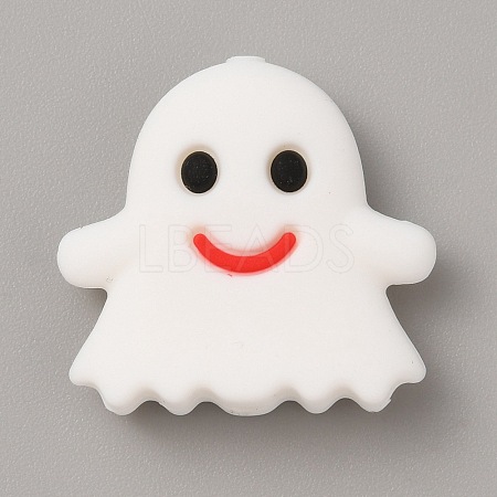 Ghost Food Grade Silicone Beads SIL-WH0002-77A-1