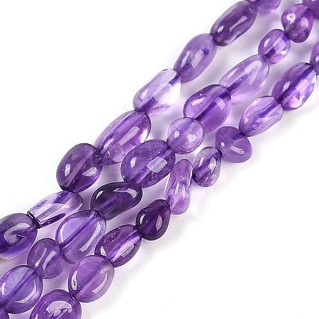 Natural Amethyst Beads Strands G-P497-01B-19-1