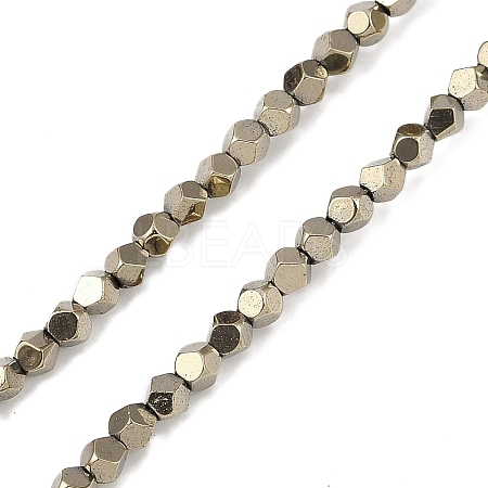 Electroplated Synthetic Non-magnetic Hematite Beads Strands G-A234-G03-01C-1