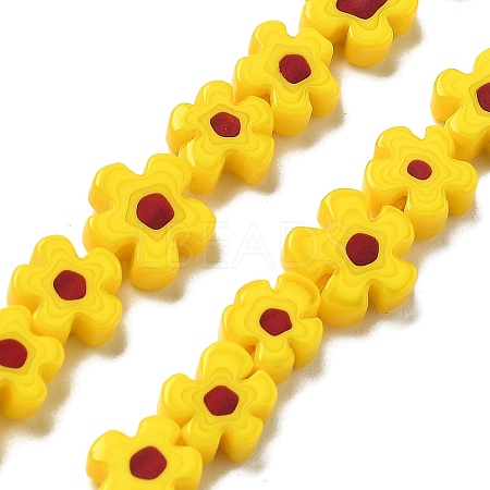 Handmade Millefiori Lampwork Beads Strands LAMP-F035-09L-1