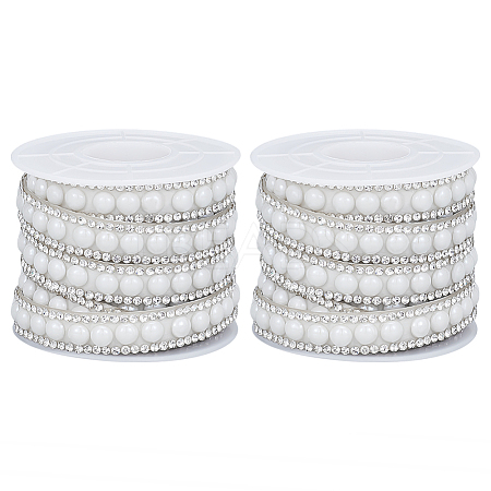 Ceramic & Glitter Resin Hotfix Rhinestone(Hot Melt Adhesive On The Back) DIY-WH0308-621A-1