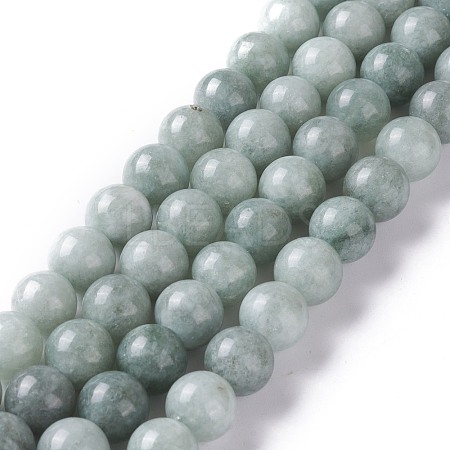 Natural White Jade Imitation Burmese Jade Beads Strands G-I299-F09-10mm-1