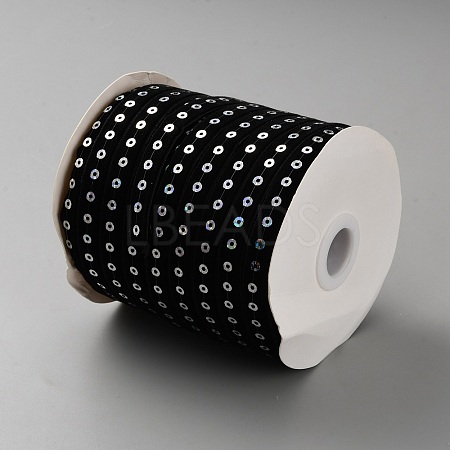 Single Velvet Ribbon with Paillettes OCOR-WH0082-305-1