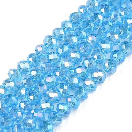 Electroplate Glass Beads Strands LS-EGLA-A044-T4mm-B08-1