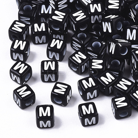 Opaque Acrylic Beads SACR-N002-01M-1