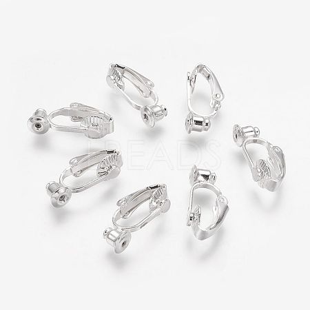 Brass Clip-on Earring Converters Findings KK-Q115-S-NF-1