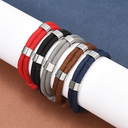 Nylon Cord Bolo Bracelets BJEW-Z081-10P-1