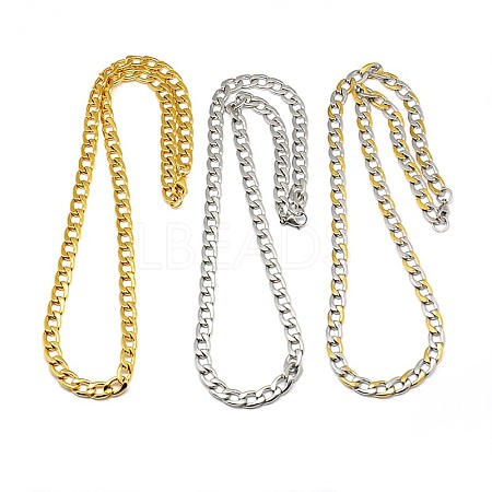 304 Stainless Steel Curb Chain/Twisted Chain Necklaces STAS-A028-N125-1