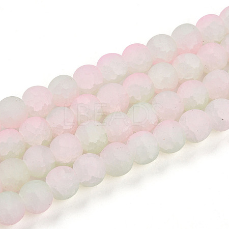 Crackle Glass Beads Strands GLAA-N009-8mm-01-1