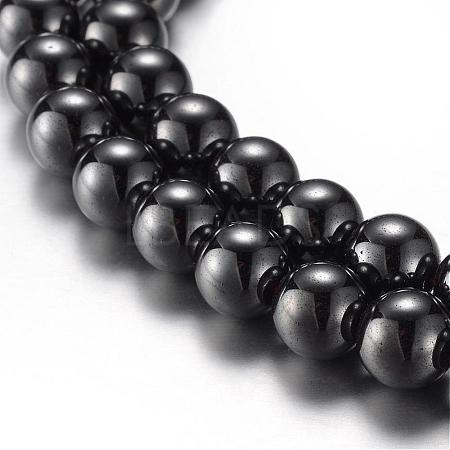 Magnetic Synthetic Hematite Bead Strands G-A165A-6mm-1