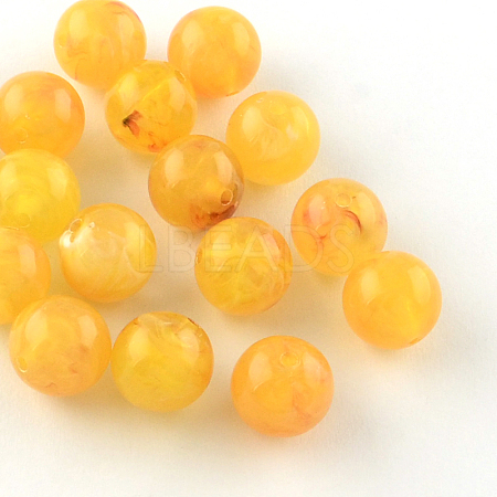 Round Imitation Gemstone Acrylic Beads OACR-R029-8mm-10-1