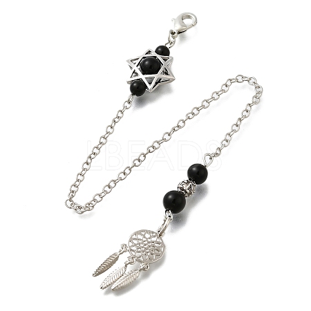 Round Natural Obsidian Dowsing Pendulums G-M447-07P-05-1