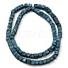 Electroplated Natural Lava Rock Beads Strands G-Q1009-B01-01-3