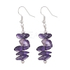 Natural Amethyst Chips Beaded Jewelry Set X-SJEW-JS01232-03-5