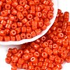 Opaque Baking Paint Glass Seed Beads SEED-T008-02J-1