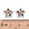 Rhinestone Alloy Pendant RSB357-2-3