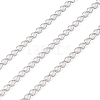 Anti-Tarnish Rhodium Plated 925 Sterling Silver Curb Chains STER-E072-01P-02-1