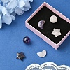 Natural Gemstone Healing Moon & Star & Round Ornaments AJEW-FS0001-12B-3