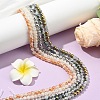 1Strand Electroplated Crackle Glass Beads Strands EGLA-YW0005-45A-5