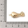 Brass Black Lip Shell Fold Over Clasps KK-K389-138G-3