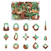 Fashewelry 30Pcs 15 Style Transparent Resin & Walnut Wood Pendants RESI-FW0001-02-9